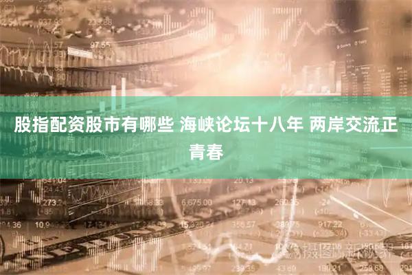 股指配资股市有哪些 海峡论坛十八年 两岸交流正青春